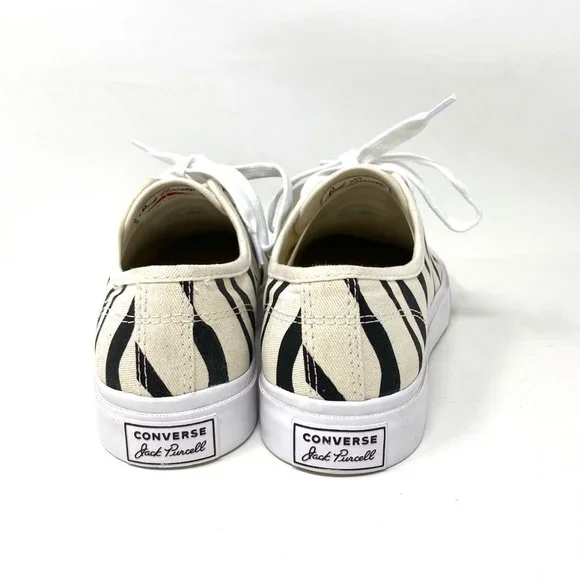 💖MEGA SALE💖Converse Jack Purcell OX Women's Low Top Black White Zebra 165028C - Picture 3 of 10